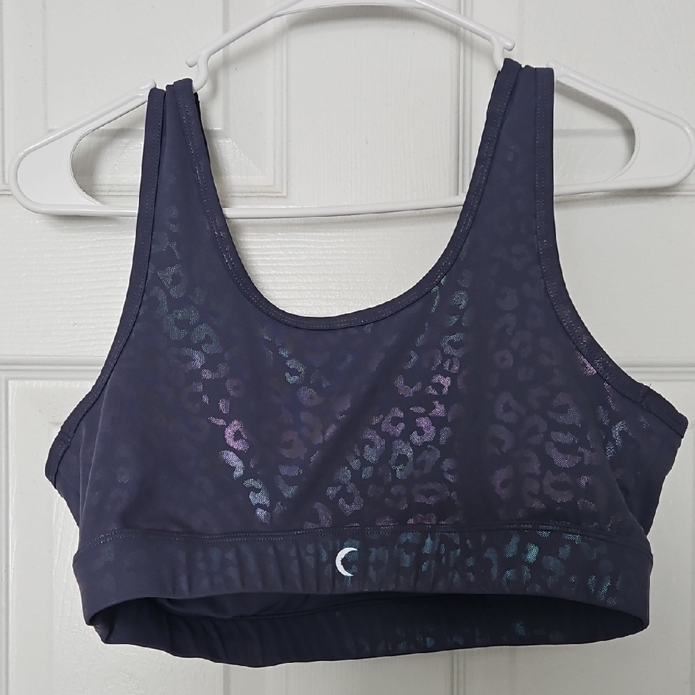 ZYIA Iridescent Leopard Sports Bra - Blue - Picture 2 of 5